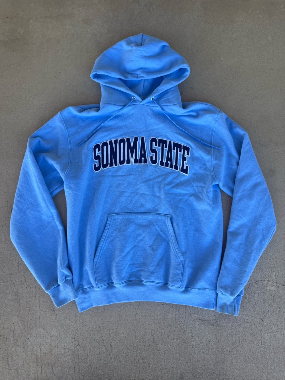 Champion Sonoma State University College Hoodie Blue Size Medium